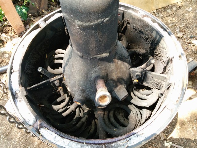 top off boiler, looking at pressure vessel
