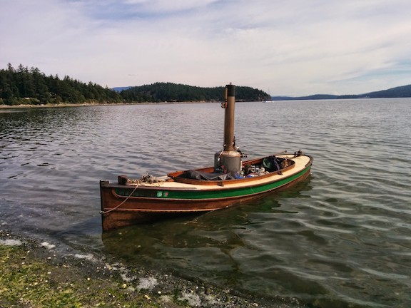 Otter ready to steam to McConnell Island with extra water (completely unneeded, we used about 1 gallon/hr of water and 1.25 gallon/hour of diesel), food, and misc. other supplies for a weekend of (damp) camping.