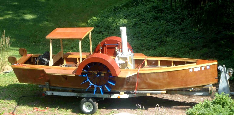 Sidewheeler with Canopy Fitted