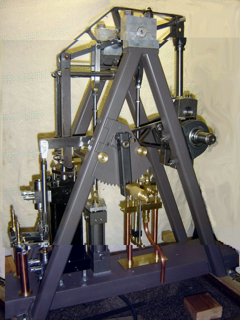 Walking Beam Engine, with Wet Vacuum Pump and Boiler Feedwater Pump, 90 RPM 1 HP Rated