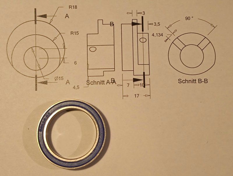 The slide valve eccentric bearings