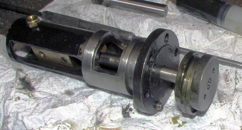 the piston rings in place