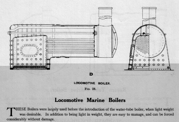 A marine loco boiler from SIMPSON, STRICKLAND &amp; Cie Ltd.