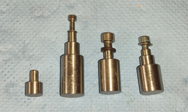 The mounting pins for milling the lever