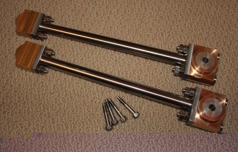 Con-rods ready to be bored &amp; crosshead bolts